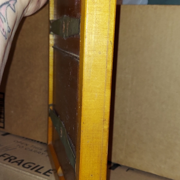 Vintage Hand Crafted Etched Snow Owl on Glass Picture Signed artist 1 of a Kind - Picture 10 of 11